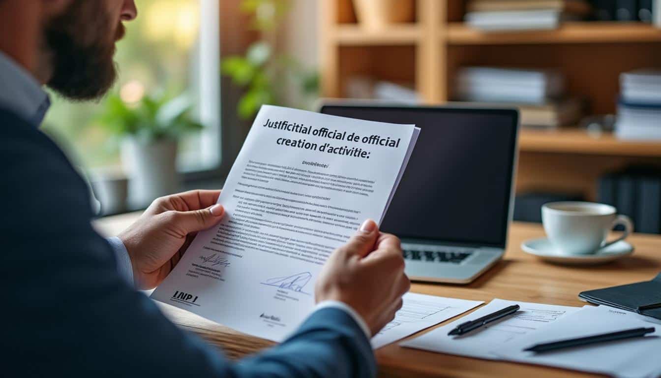 Illustration: Comprendre le justificatif de création d’activité : un document fondamental